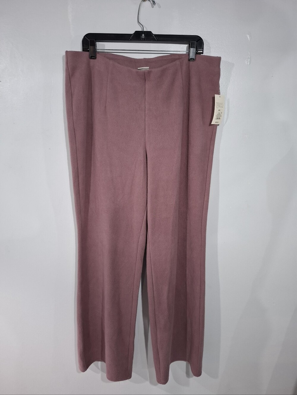 a new day Mauve Wide-Leg Knit Trousers Pull-On Size XXL NWT Soft Warm